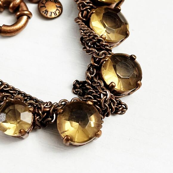 J. Crew Stone & Layered Rose Gold Chain Statement Bracelet - Picture 7 of 7